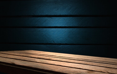 wood background Stowburgh with focus light with wood vintage table