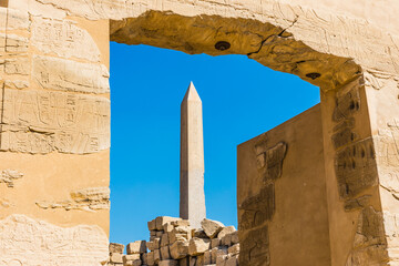 The Karnak Temple Complex, a vast mix of decayed temples, chapels, pylons, and other buildings in...