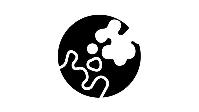 vitiligo skin disease animated glyph icon. vitiligo skin disease sign. isolated on white background