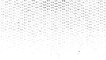 Abstract vector noise. Small particles of debris and dust. Distressed uneven background. Grunge texture overlay with fine grains isolated on white background. Vector illustration. EPS10.
