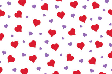 repeating pattern of hearts for the holiday valentine's day