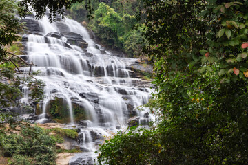 Fototapeta premium Mae Ya waterfall at Doi Inthanon national park, Chom Thong District,Chiang Mai Province, Thailand 