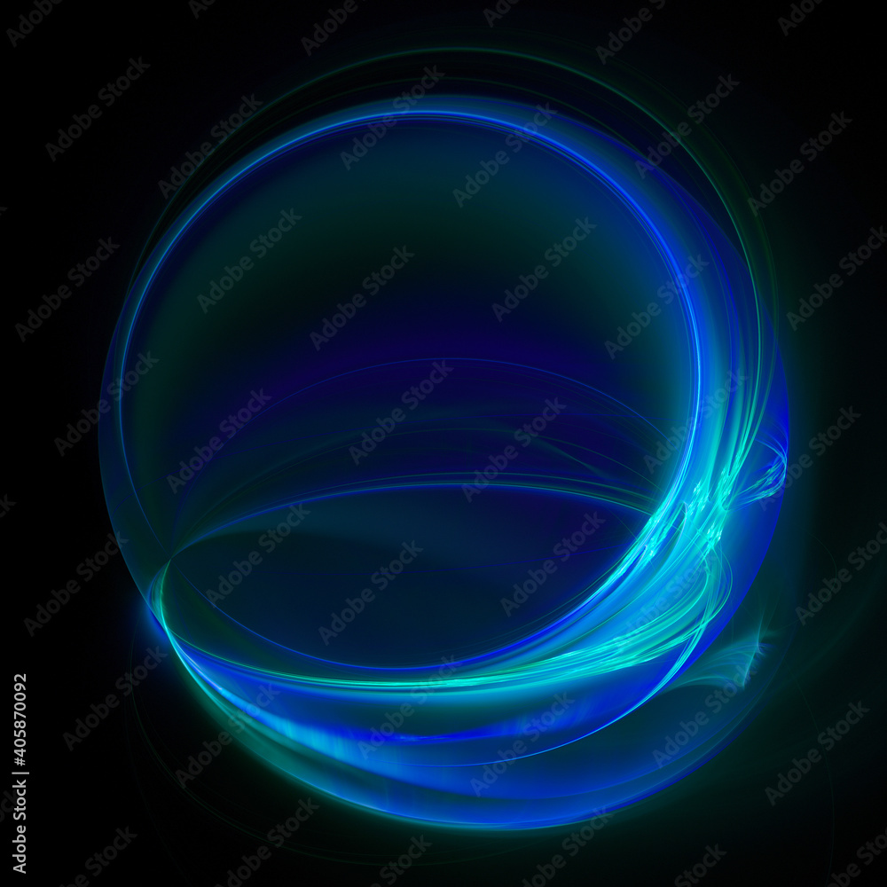Poster abstract digital technology background. dynamic lines composition. detailed generative fractal graph