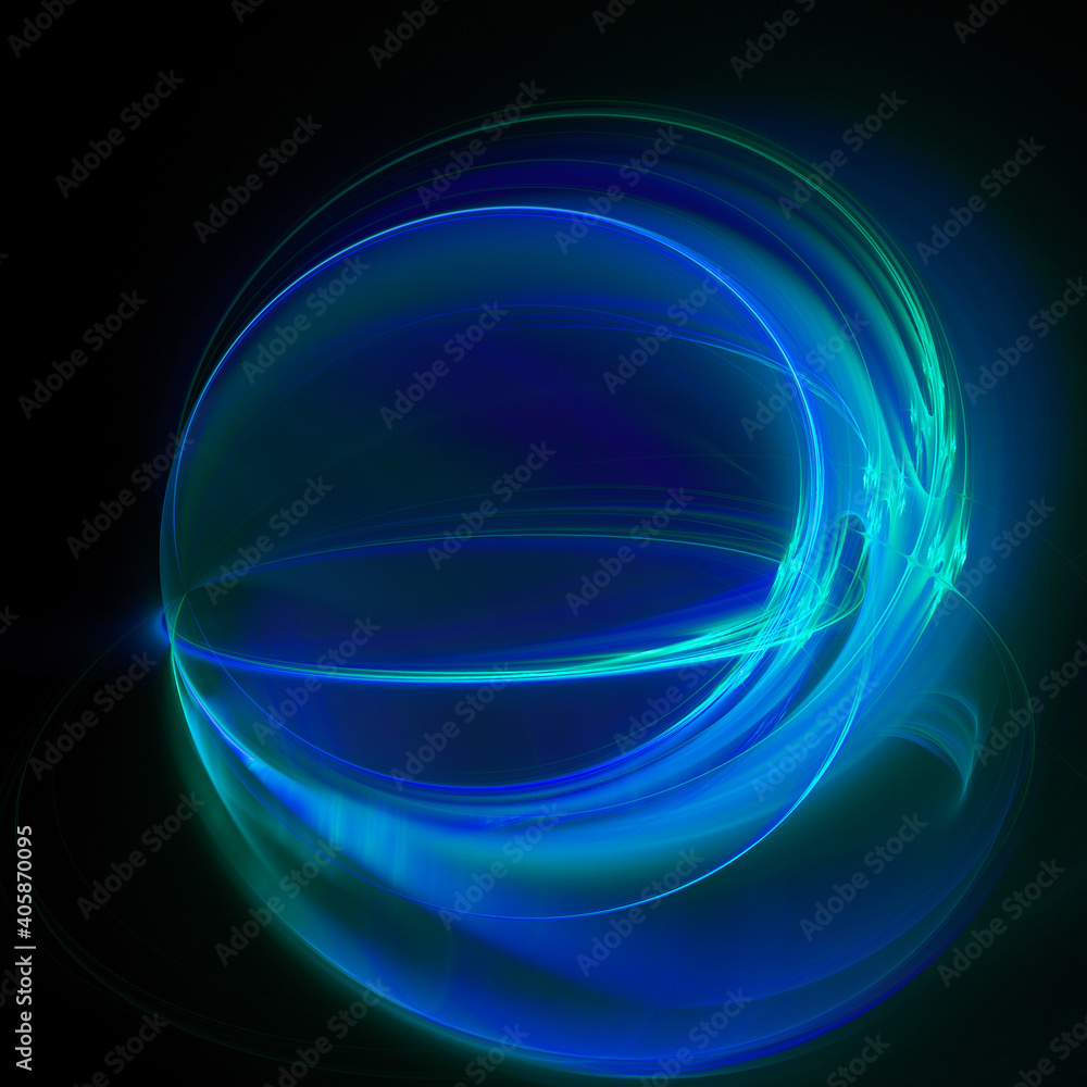 Aufkleber Abstract digital technology background. Dynamic lines composition. Detailed generative fractal graphics.