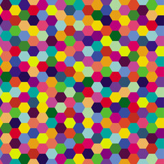 Rainbow polygonal geometric seamless pattern colorful background