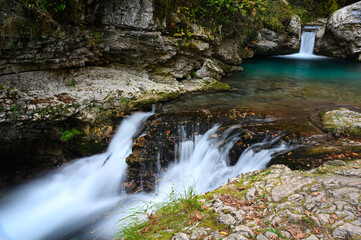 View of the Kouiassa waterfall at the Tzoumerka mountains in Epirus, Greece