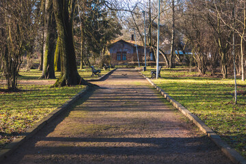 House in the park on a sunny day