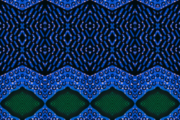 Colored African fabric (Ghana) – Seamless pattern, real cotton wax, photo 