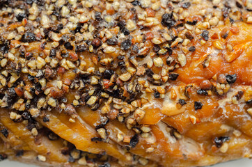 Hot smoked Scottish mackerel fillets with cracked black peppercorns