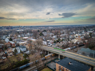 Fototapeta premium Aerial of Bogota New Jersey 