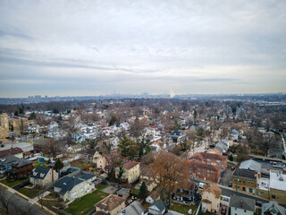 Naklejka premium Aerial of Bogota New Jersey 