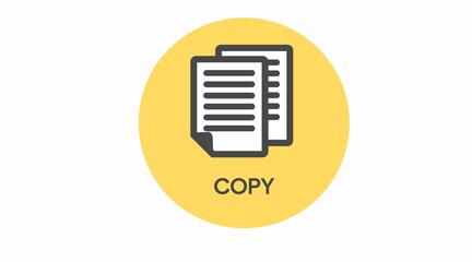 Vector Isolated Illustration of Two Documents. Copy Icon