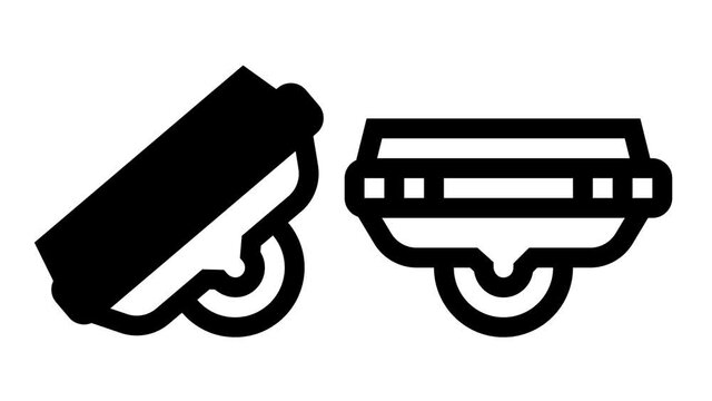 gyroshoes transport animated black icon. gyroshoes transport sign. isolated on white background