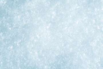 Snowflakes on snow