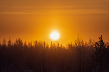 Obraz premium sunset in the mountains