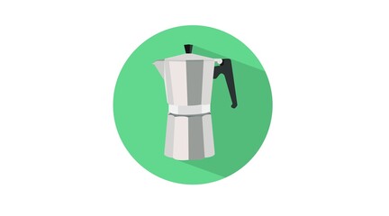 Vector Isolated Illustration of a Classic Coffee Maker Icon. Coffee Icon