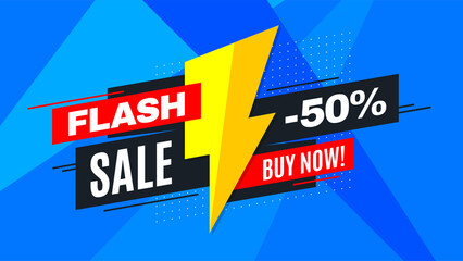Flash sale promotion banner, advertising background.