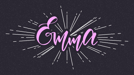 Emma Name Vector Typography with Starburst
