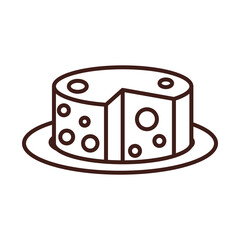 breakfast cheese on dish snack line style