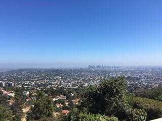 Fototapeta premium aerial view of the city of LA