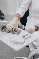 medical instruments for dentistry in the office