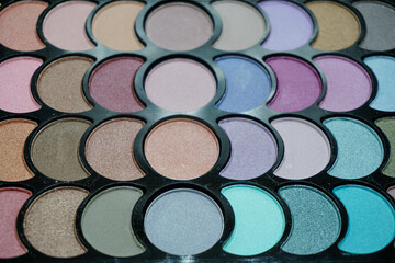 Cosmetic makeup facial set of colours for women with different complements