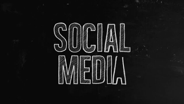 Social media concept written on blackboard. Social media are interactive digitally-mediated technologies that facilitate the creation or sharing/exchange of information, ideas, career interests, and o