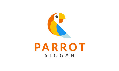 Parrot Logo Colorful Bird Symbol © brandphant