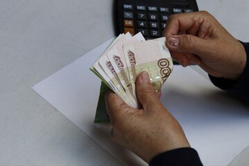 photography for economics and finance themes with russian money