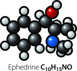 A molecule of ephedrine.