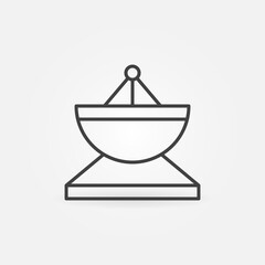 Satellite Antenna vector thin line concept icon or design element