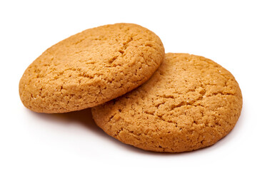Oat cookies, isolated on white background