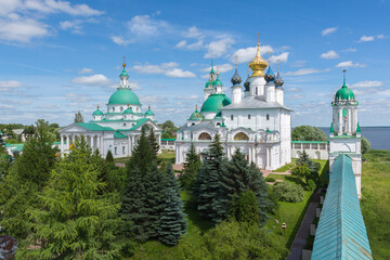 Fototapeta na wymiar view of the Spaso Yakovlevsky Monastery, photo was taken on a sunny summer day