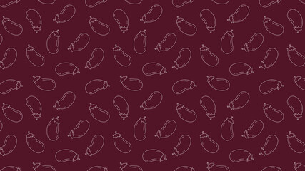 Eggplant pattern wallpaper. Eggplant doodle symbol.