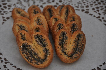 Heart-Shaped Poppy Seed Pastries