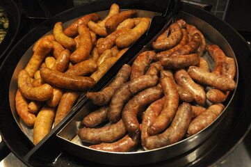 sausages in a pan
