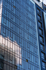Modern Glass Building Architecture. Modern building, with structural lines