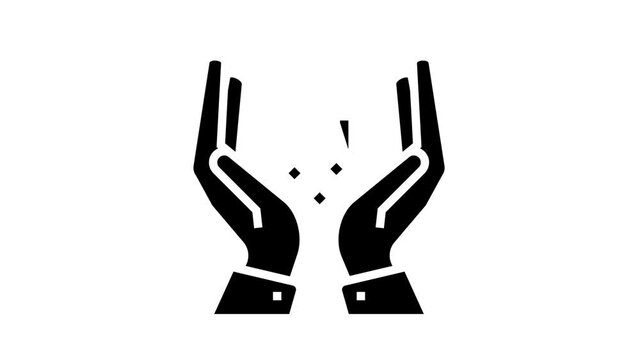 invaluable employee animated glyph icon. invaluable employee sign. isolated on white background