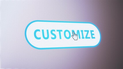 Customize button label online personalize icon click mouse animation