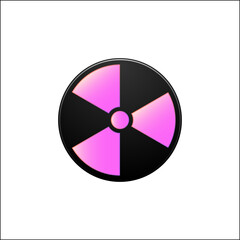 Purple radiation icon vector illustration	