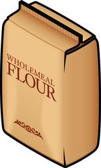 A pack/bag of wholemeal flour.