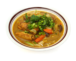Curry Chicken Drum Sticks isolated on white