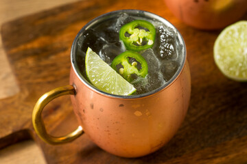 Boozy Refreshing Spicy Jalapeno Tequila Mule