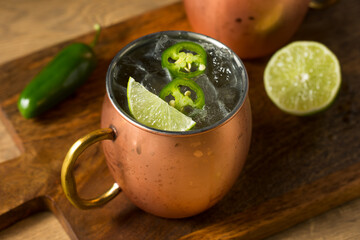 Boozy Refreshing Spicy Jalapeno Tequila Mule