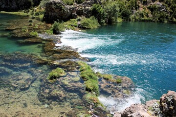 Fototapeta na wymiar lovely rapids, Zrmanja river near Muskovici, Obrovac, Croatia