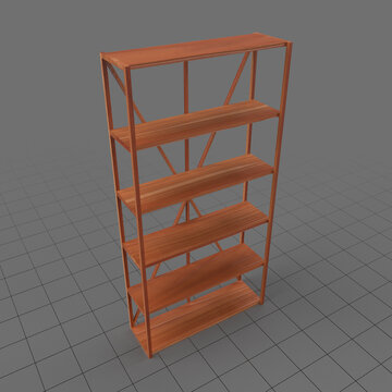 Wooden bookshelf
