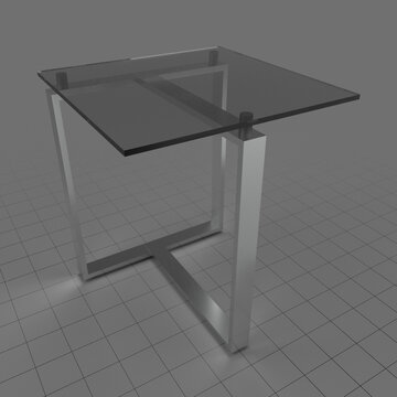 Glass side table