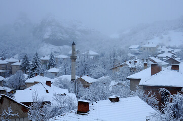 Town of Belogradchik in Winter