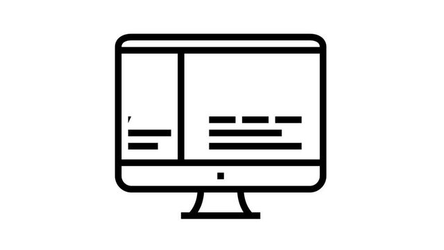 coding code geek animated black icon. coding code geek sign. isolated on white background