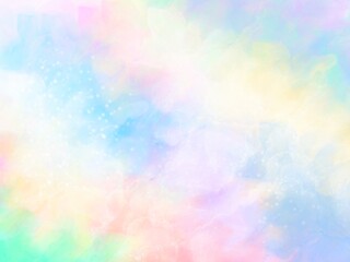 Fototapeta na wymiar Bright pastel sparkling background. Glitter star dust. Defocused colorful design.
